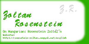 zoltan rosenstein business card